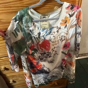 Floral Long Sleeve Top - Multicolor